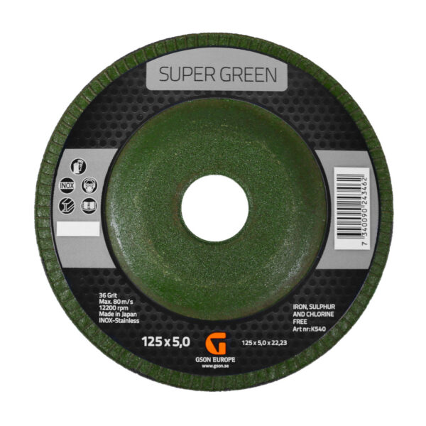 Gson Super Green lihvimisketas 125 × 5 × 22,23 mm