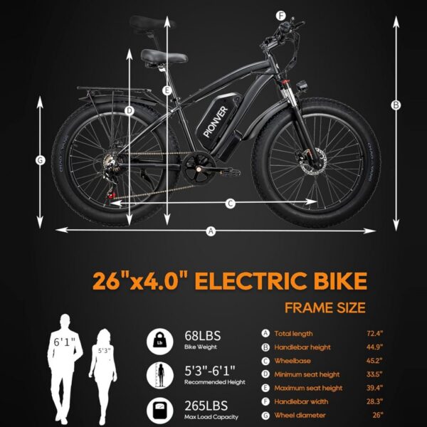 26-tolline 500W elektrijalgratas 48V 15Ah akuga, laiade rehvidega lume-EBike, Shimano 7-käiguline, topeltketaspiduritega, LCD-ekraaniga ja esilaternaga - Image 7