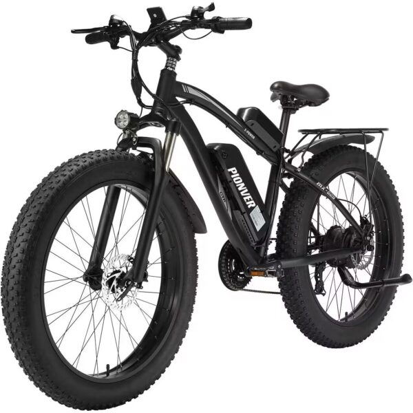 26-tolline 500W elektrijalgratas 48V 15Ah akuga, laiade rehvidega lume-EBike, Shimano 7-käiguline, topeltketaspiduritega, LCD-ekraaniga ja esilaternaga